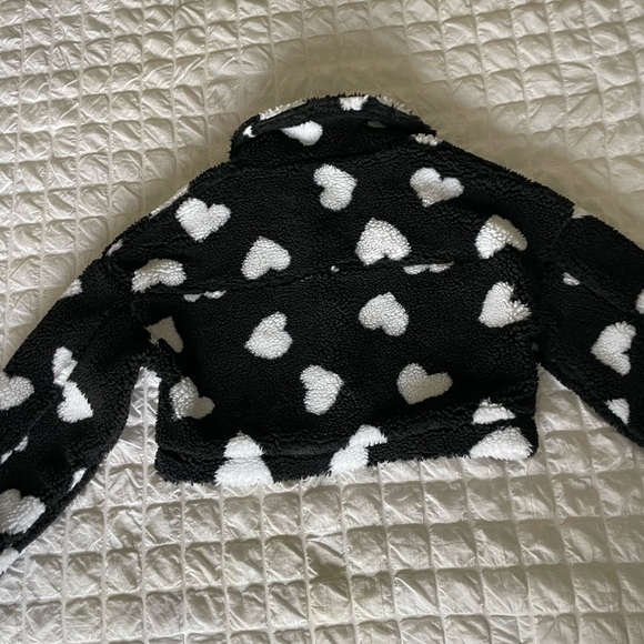 Beach Riot Devin Sherpa heart fuzzy crop jacket - Picture 14 of 16